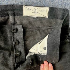 RGT Japanese Selvedge Denim Black
